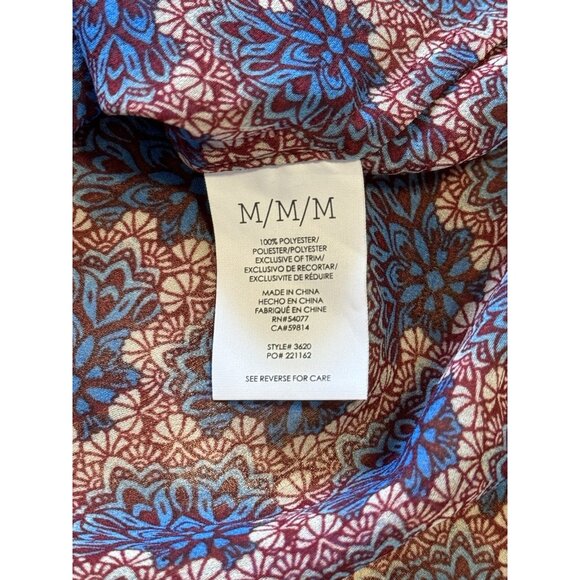 CAbi Sleeveless Blouse Size Medium Button Polyester Beach‎ Colorful Lightweight - Picture 4 of 11